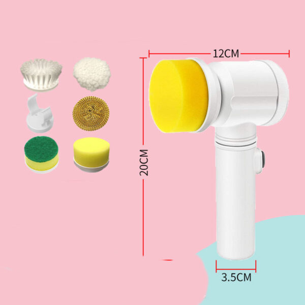 Kitchen Supplies Multifunctional Brush Electric Scrubber Rechargeable Dishwashing Brush Automatic Range Hood Stove - Image 5