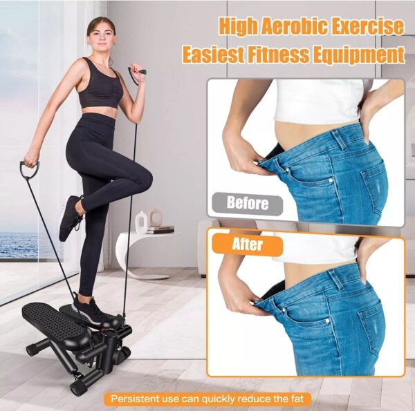 Steppers For Exercise At Home, Space-saving Stair Stepper With Resistance Bands, Mini Stepper For Home And Office Use With 330LBS Loading Capacity - Image 8